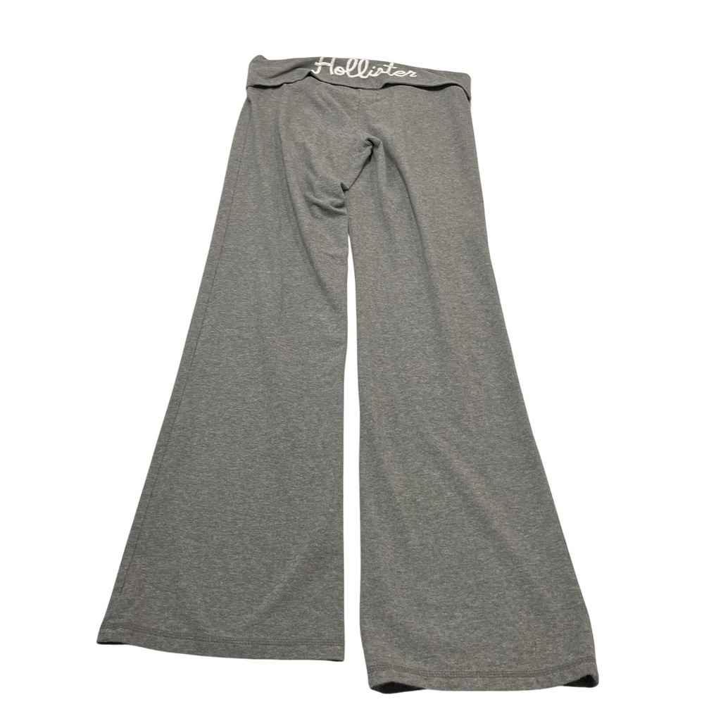 Vintage Hollister Y2K Yoga Pants Boot Cut Foldover Waist Gray L Athleisure